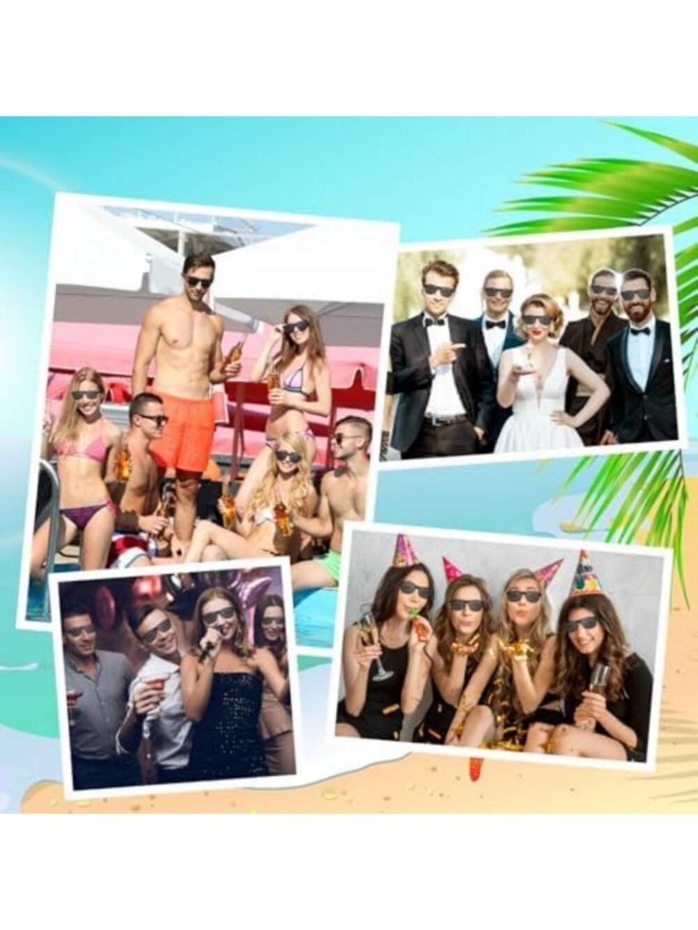 Bulk Sunglasses Party Favors - 6/12/24/48 Pack for Summer Beach, Pool & Weddings - Picture 2 of 6